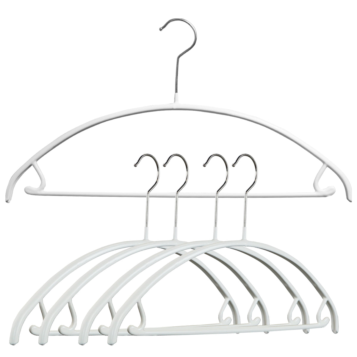 MAWA Euro 36-U Hanger with Pant Bar & Skirt Hooks Narrow Version, White