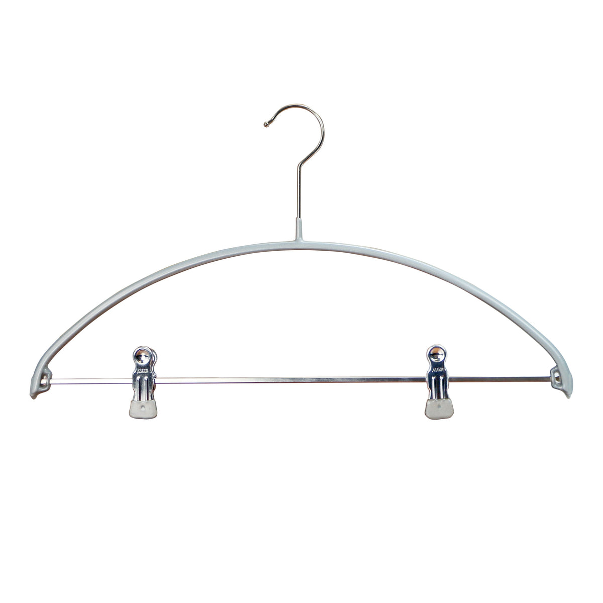 MAWA Euro 40-PK Hanger with Pant Bar & Two Clips, Silver