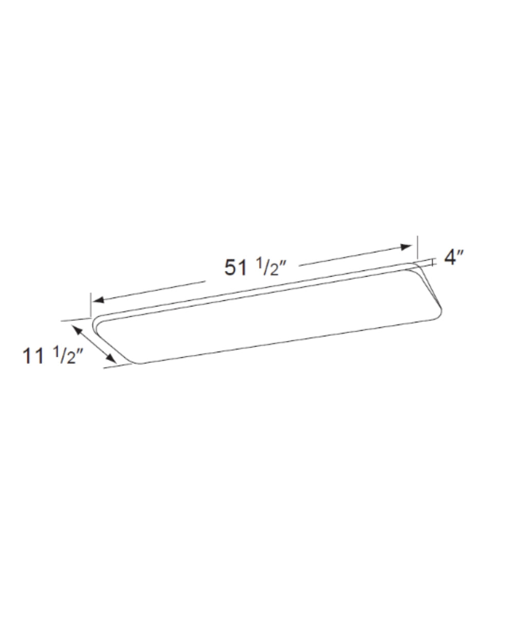 RP Lighting Cloud 1-Light Integrated LED Puff Ceiling Light, 52"W