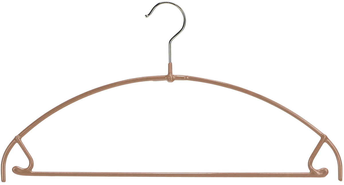 MAWA Euro Ultra Thin 42-PTU Hanger with Pant Bar & Skirt Hooks, Latte