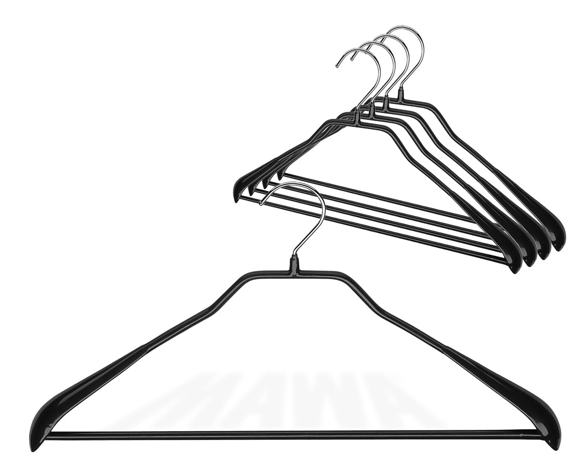 MAWA BodyForm 42-LS Hanger with Pant Bar, Black