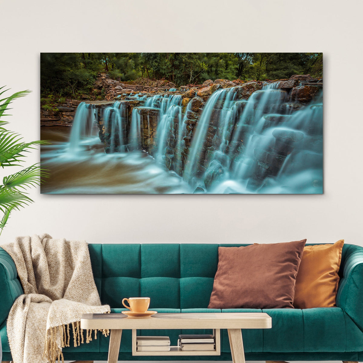 Cascading Waterfall Canvas Wall Art