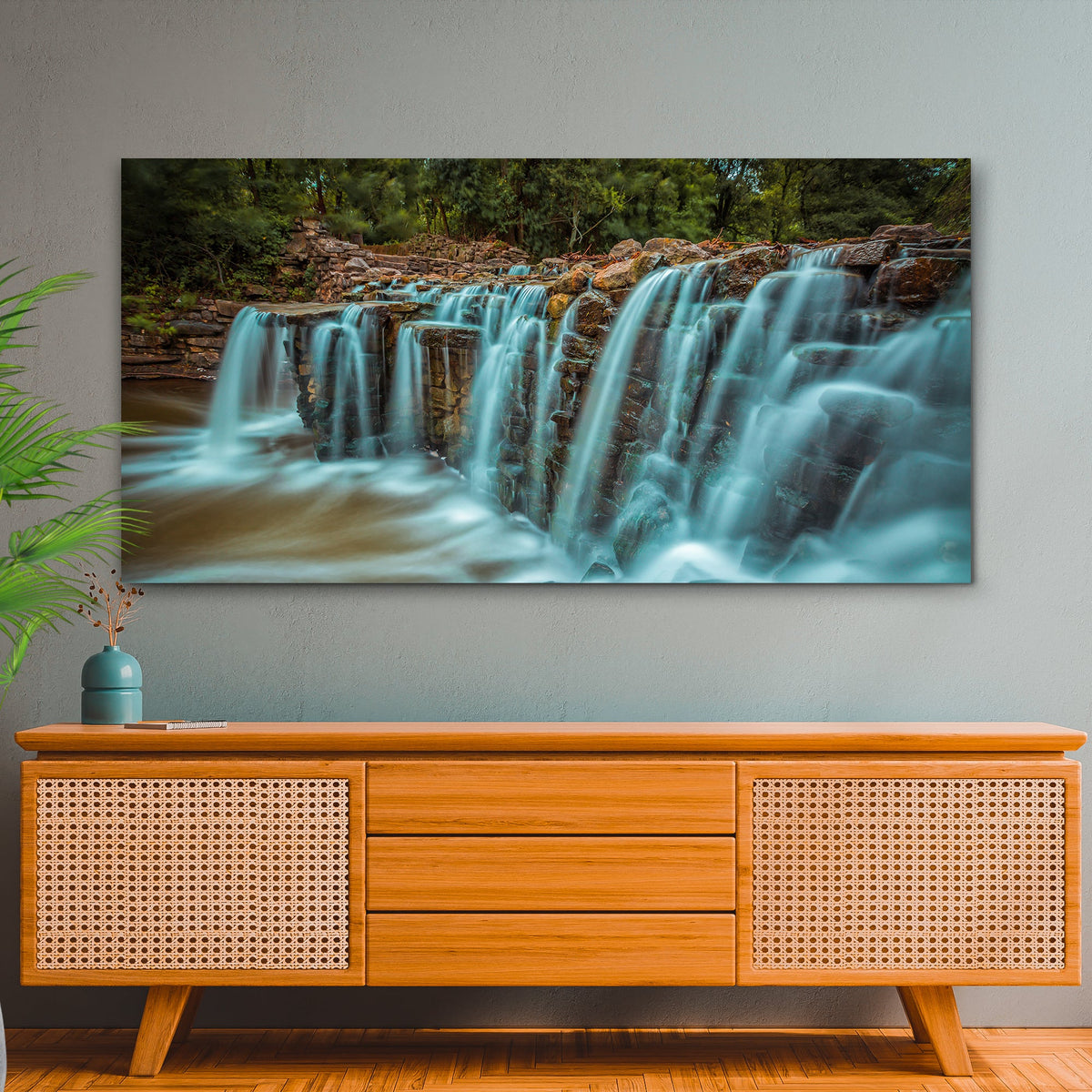 Cascading Waterfall Canvas Wall Art