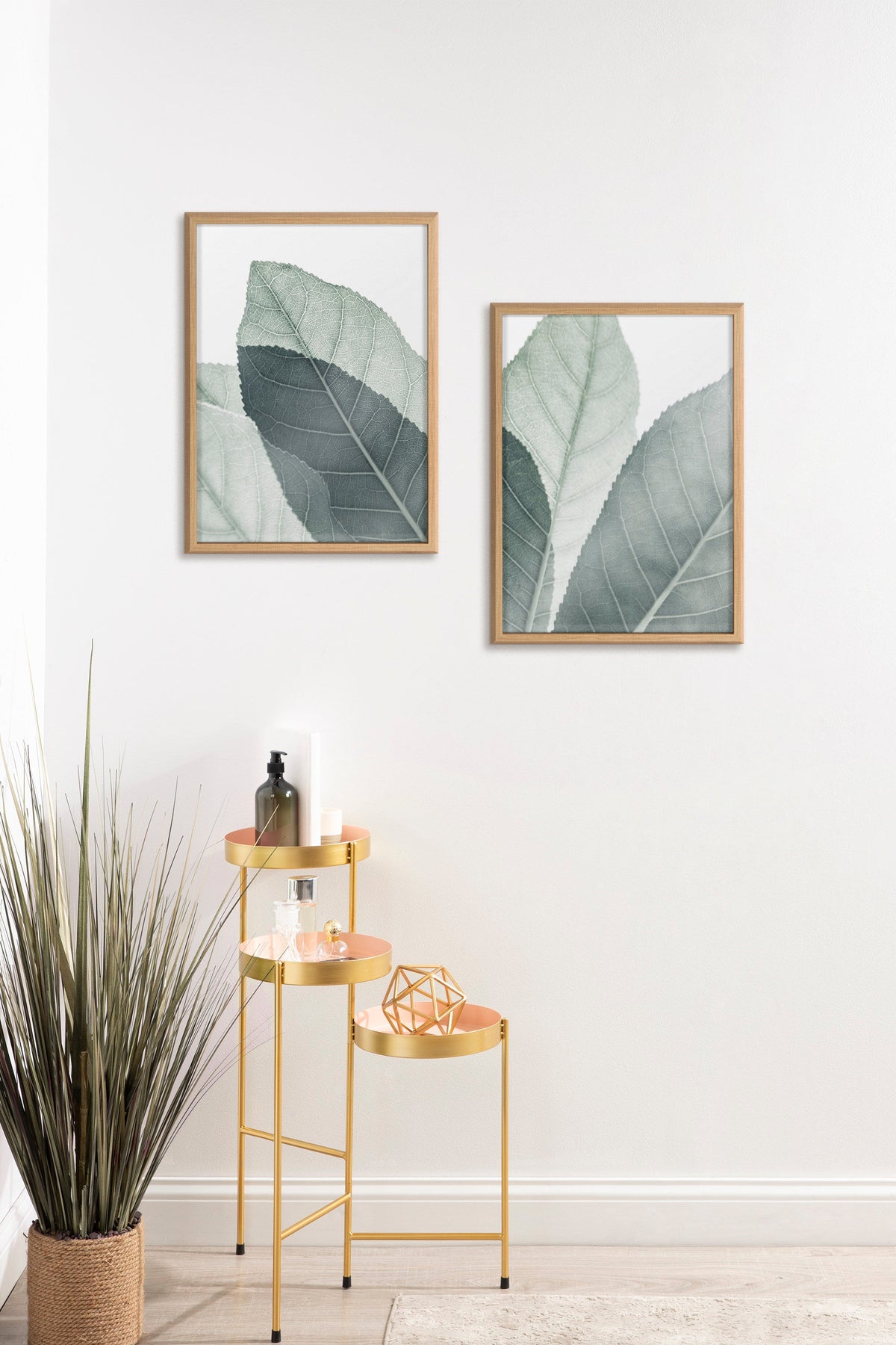 Blake Modern Green Leaf Botanical II Framed Printed Glass by The Creative Bunch Studio