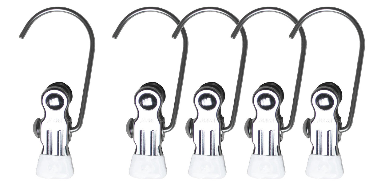 MAWA Single Clip on Hook, K-1, White (Set of 5)