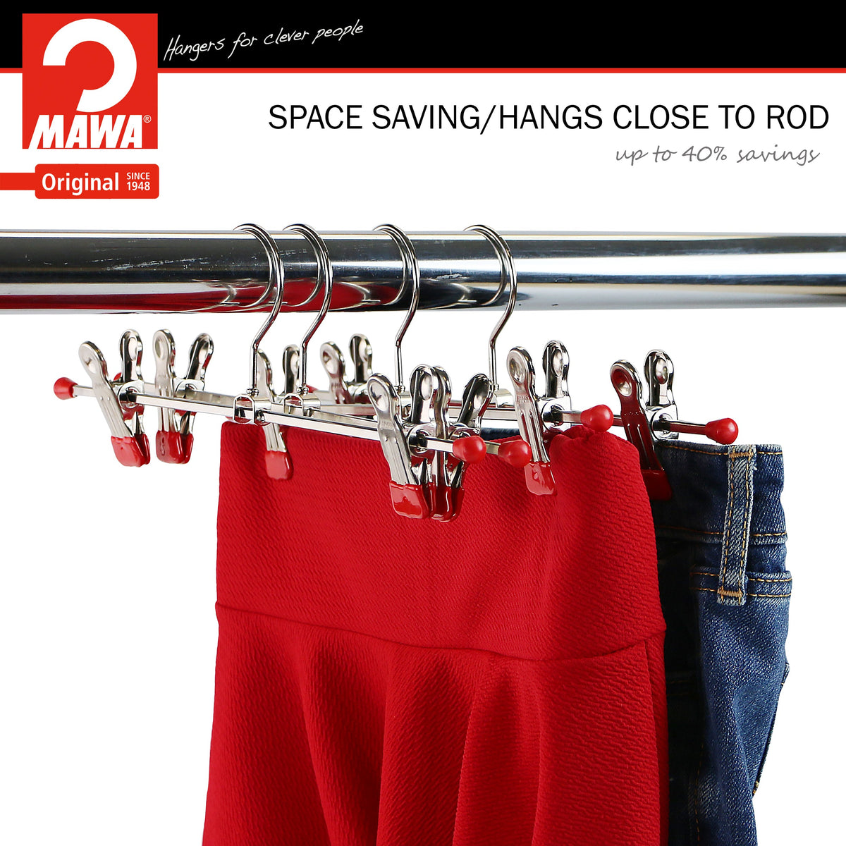 MAWA 12" Pant Hanger, K-30D, New Red