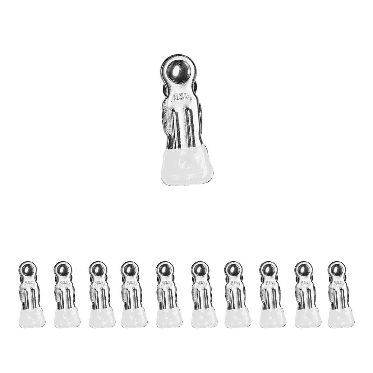MAWA Single Clip, No Hook, Set of 10, White