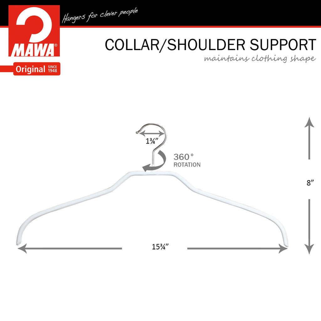 MAWA Silhouette 41-F Hanger, White