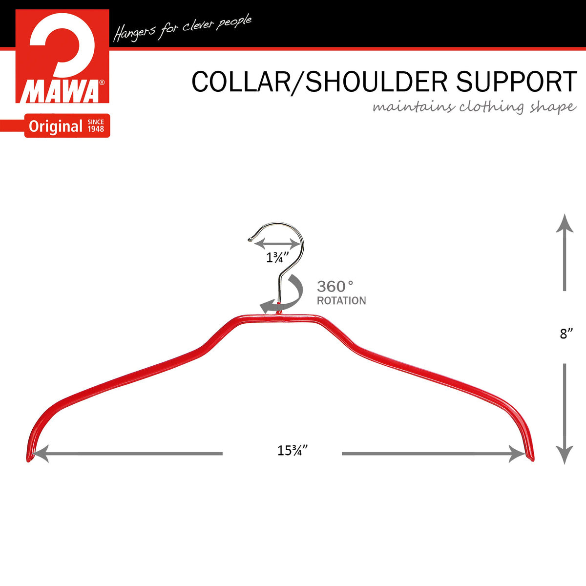 MAWA Silhouette 41-F Hanger, New Red