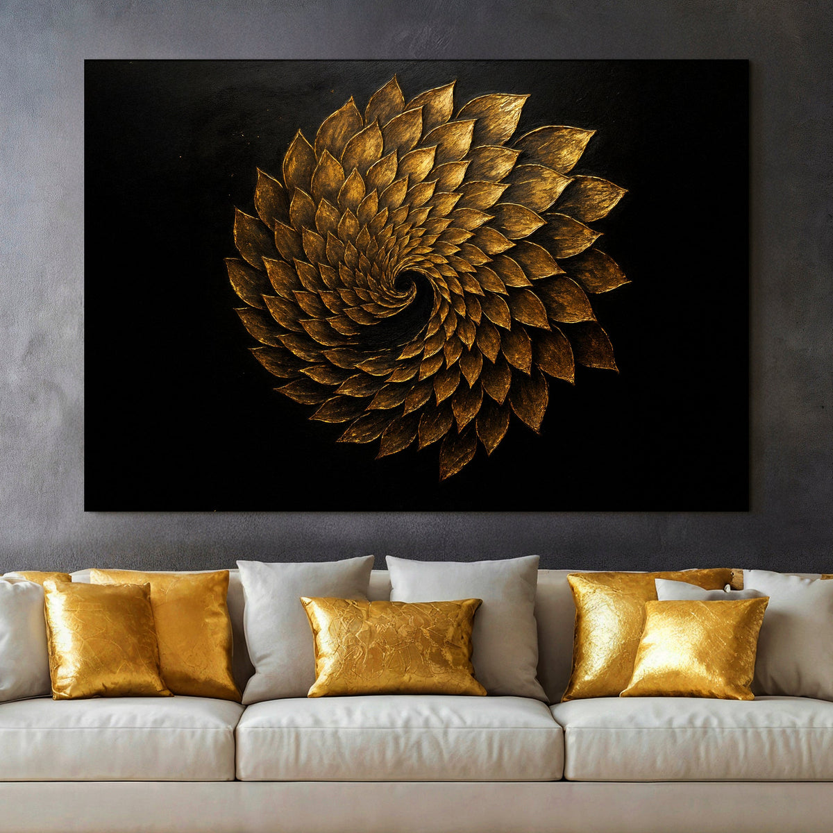 Winged Harmony Abstract Canvas Wall Art