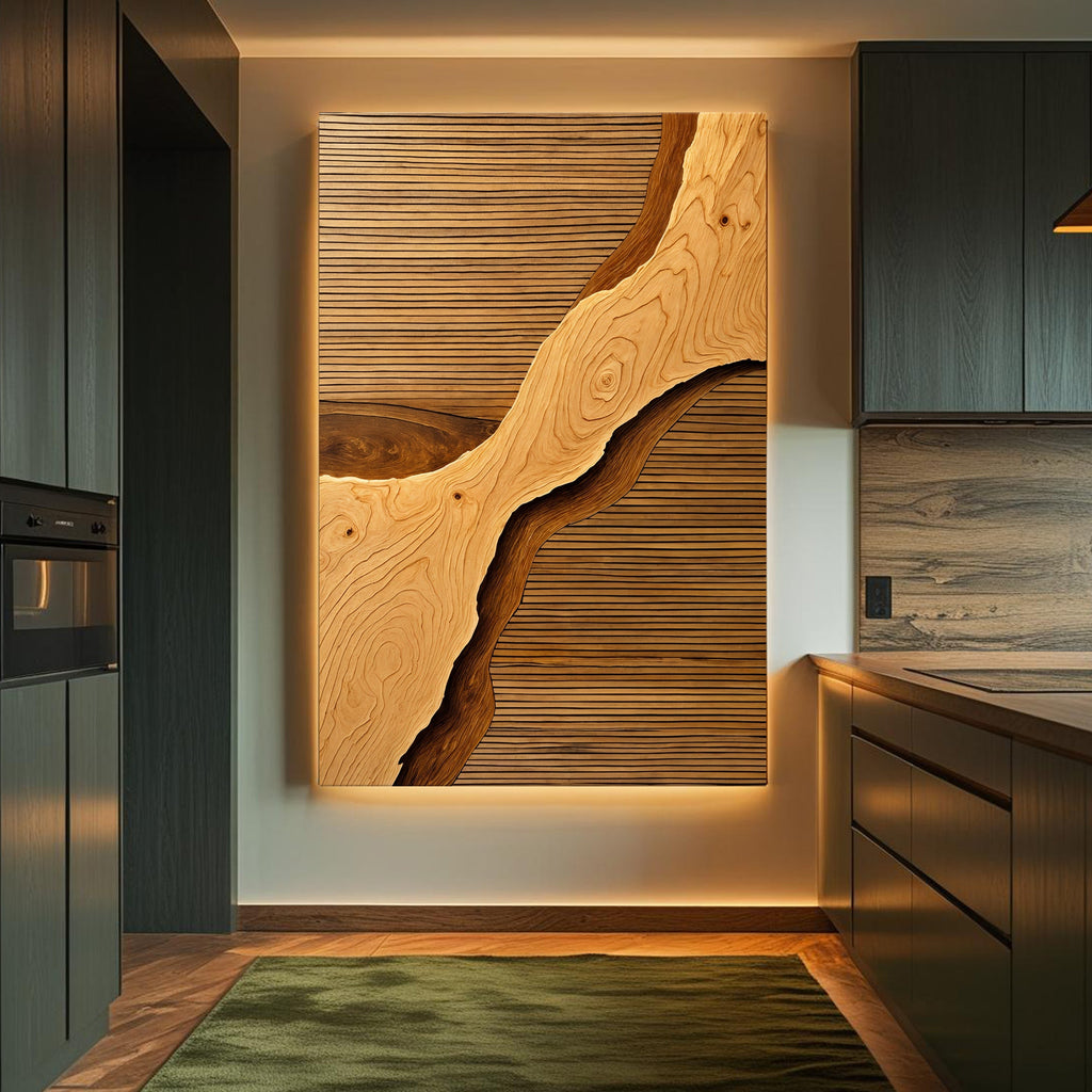 Wood Rift Canvas Wall Art