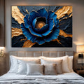 Sapphire Bloom Canvas Wall Art