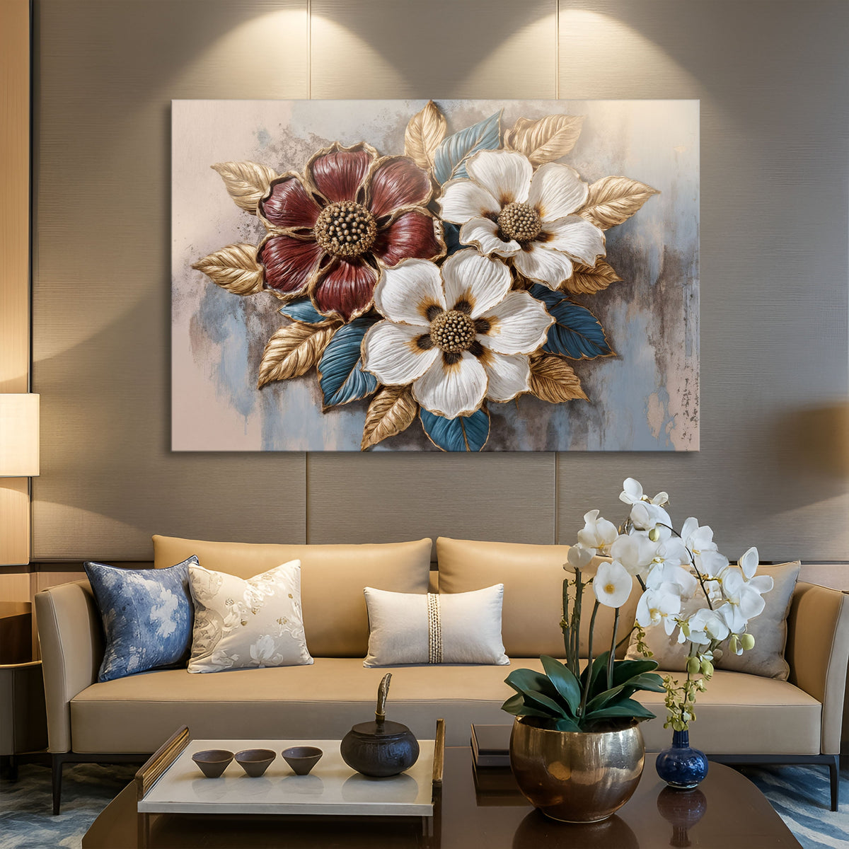 Floral Symphony Canvas Wall Art II