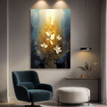 Golden Glow Elegant Flower Canvas Wall Art