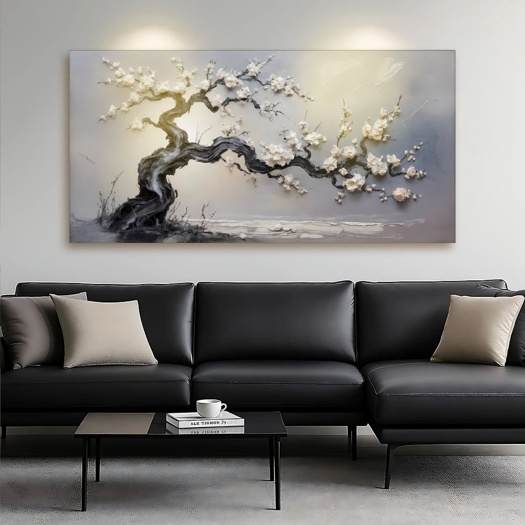 White Blossom Canvas Wall Art