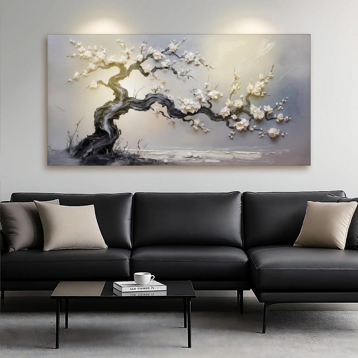 White Blossom Canvas Wall Art