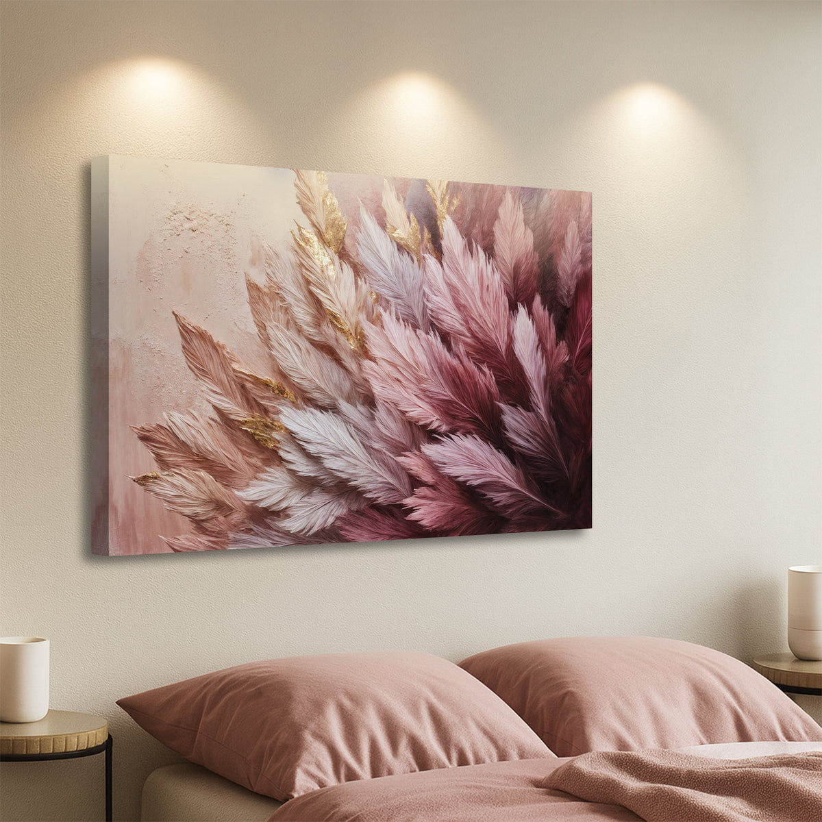 Feather Symphony Canvas Wall Art