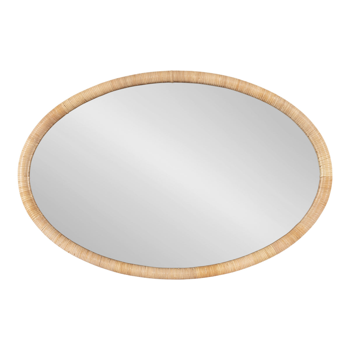 Rahfy Oval Rattan-Frame Wall Mirror