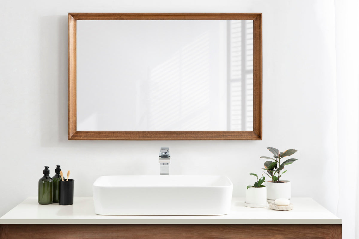 Hatherleigh Rectangular Wood-Frame Wall Mirror