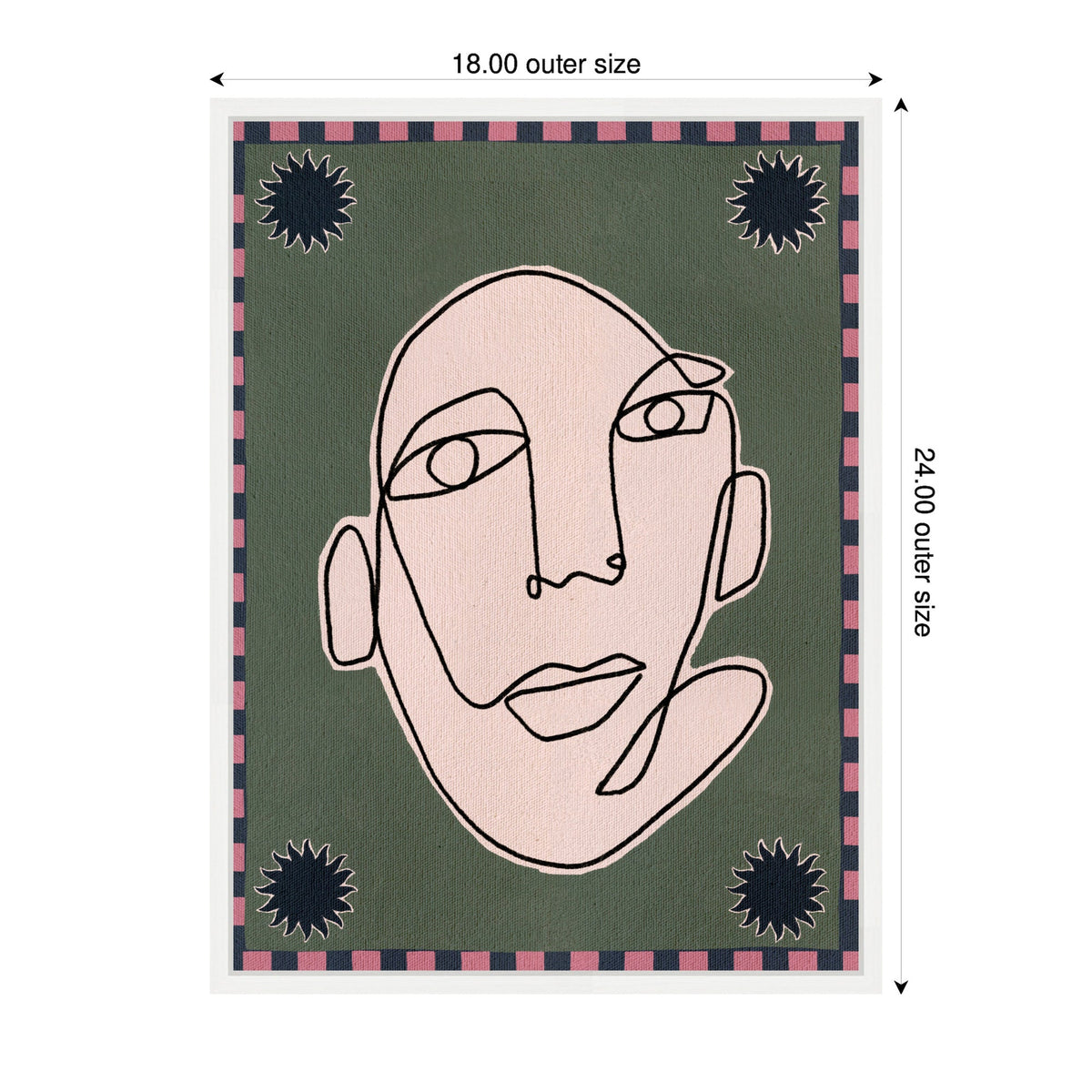 Sylvie Under The Sun 5 Framed Canvas by Shatha Al Dafai