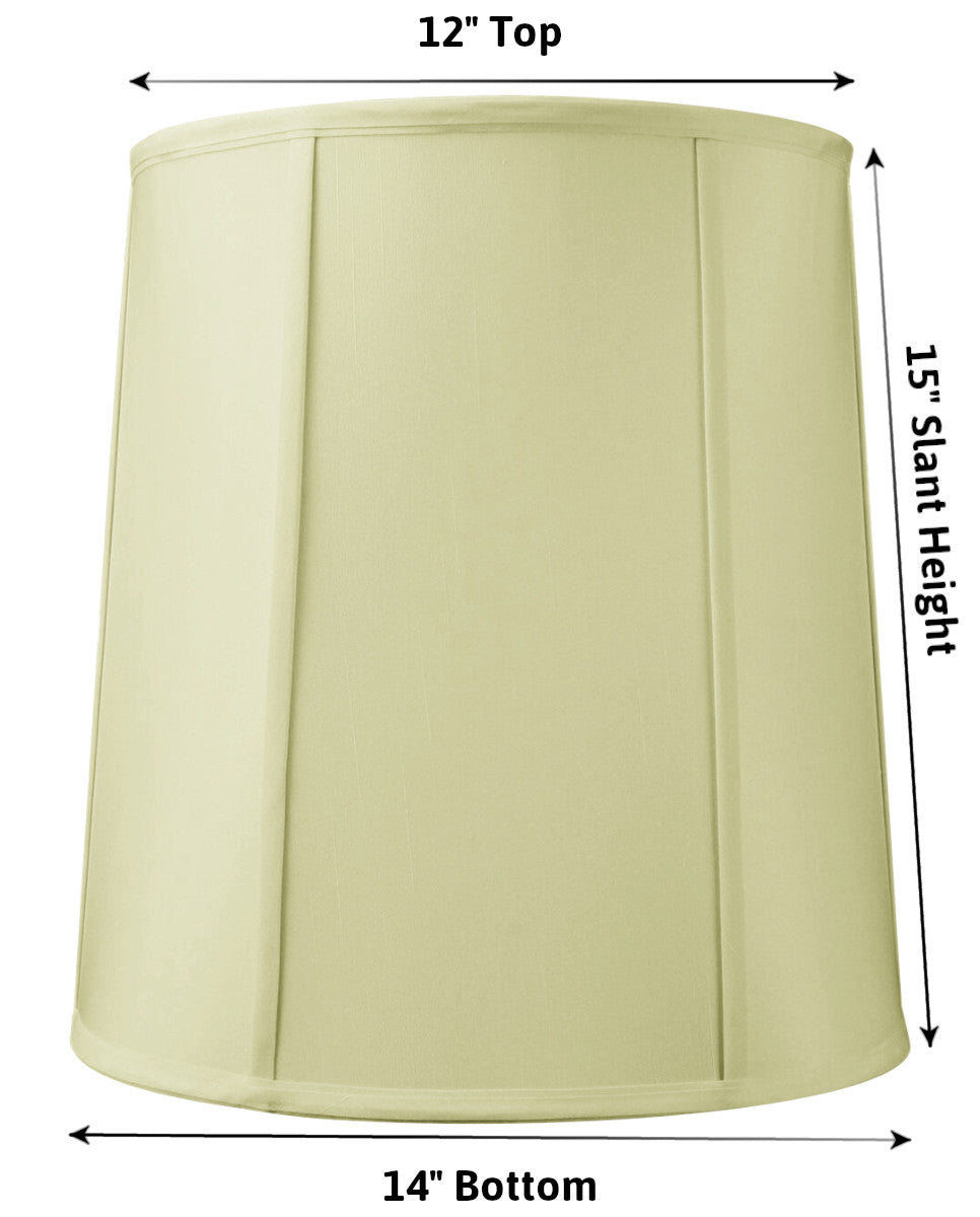 Home Concept Drum Lamp Shade with Piping Eggshell - 14"W x 15" Slant Height