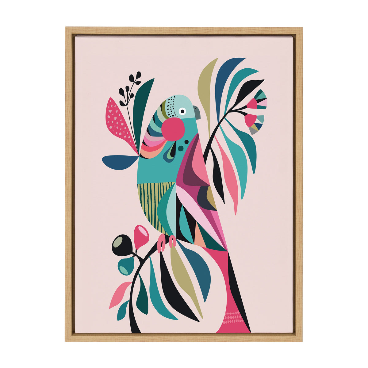 Sylvie Parakeet Framed Canvas by Rachel Lee of My Dream Wall
