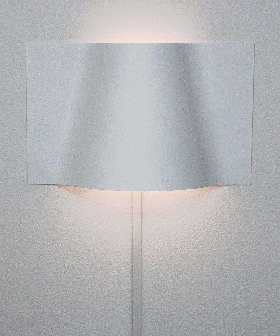 Surface Wave Curved Metal LED Wall Light, 16"W