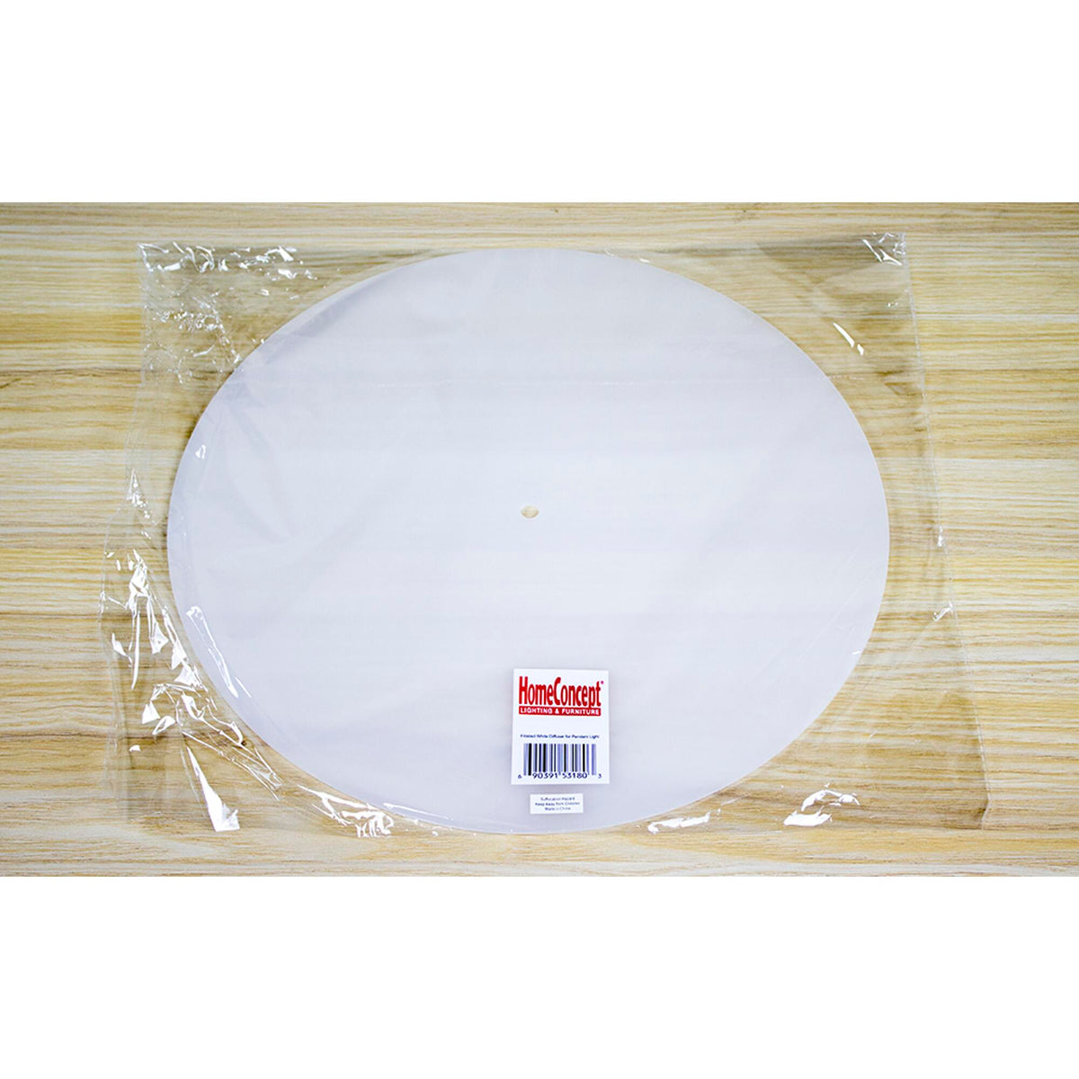 Home Concept Round Lamp Shade Diffuser, Translucent Frosted White, 13.5" Diameter