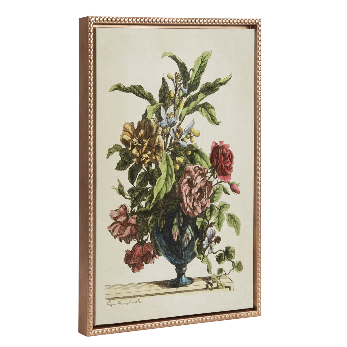 Sylvie Beaded Vase of Flowers, 1660 Framed Canvas by The Art Institute of Chicago