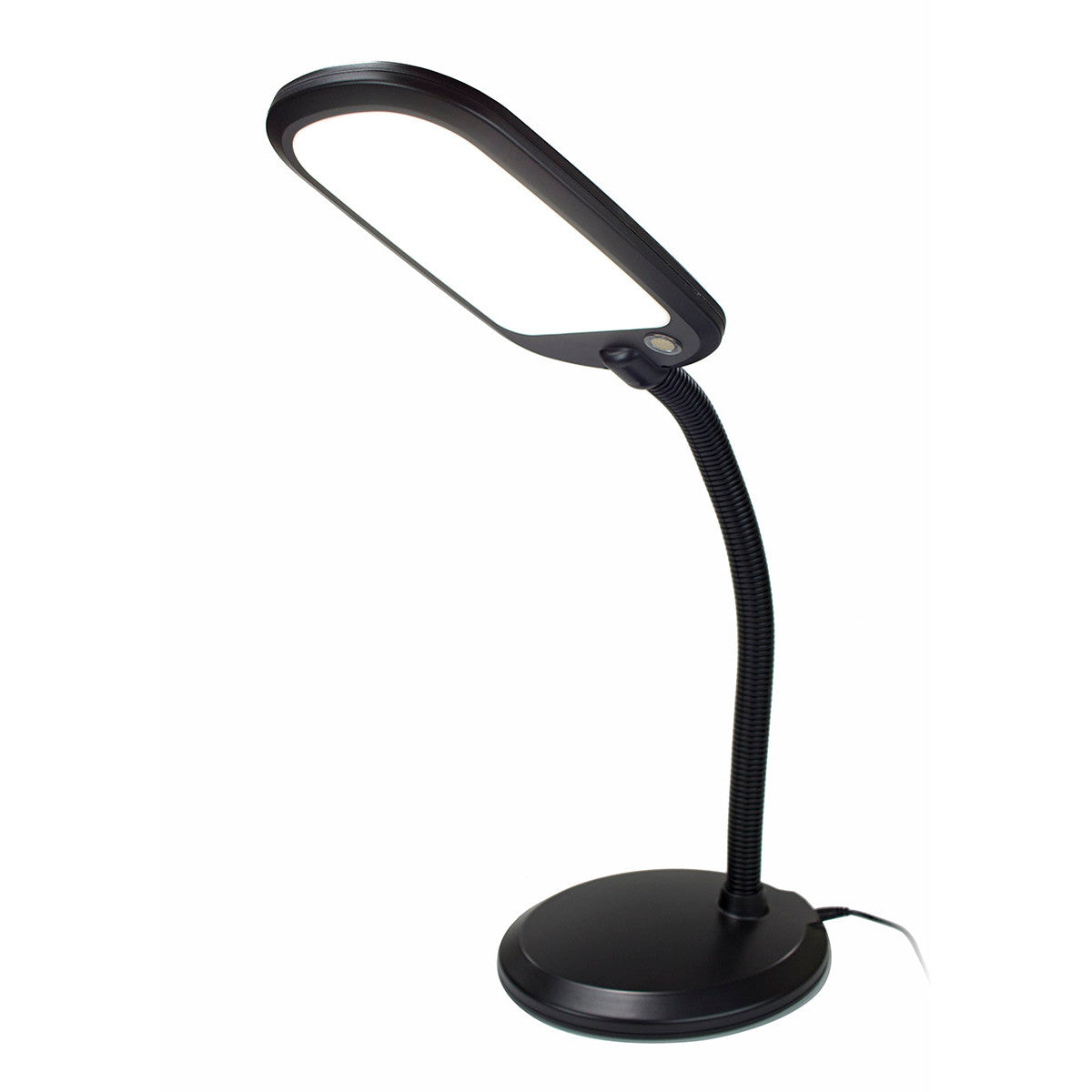 Bright Reader Full Spectrum LED Desk Lamp, Slim Design, Natural Daylight, Black, 26"H