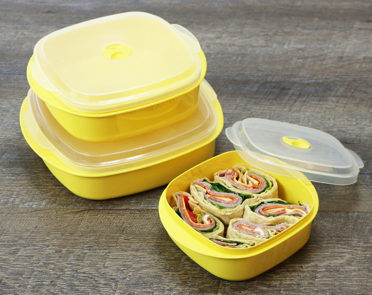 6-Piece Microwave Cookware & Storage Bowl Set, Lemon