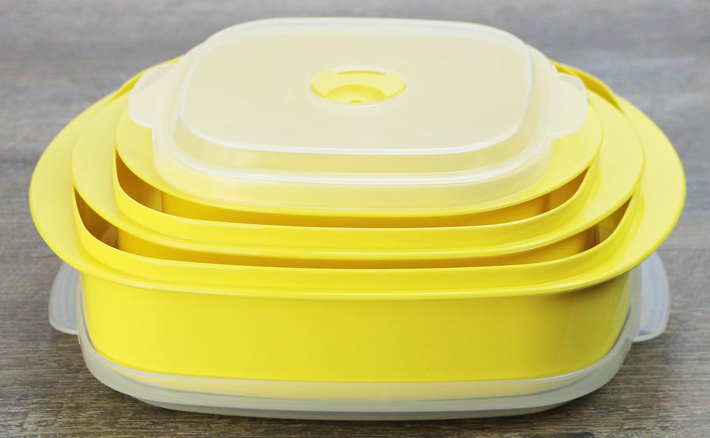 6-Piece Microwave Cookware & Storage Bowl Set, Lemon