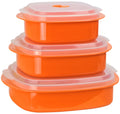 6-Piece Microwave Cookware & Storage Bowl Set, Orange