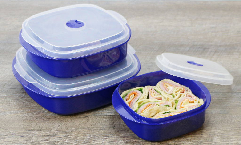 6-Piece Microwave Cookware & Storage Bowl Set, Indigo
