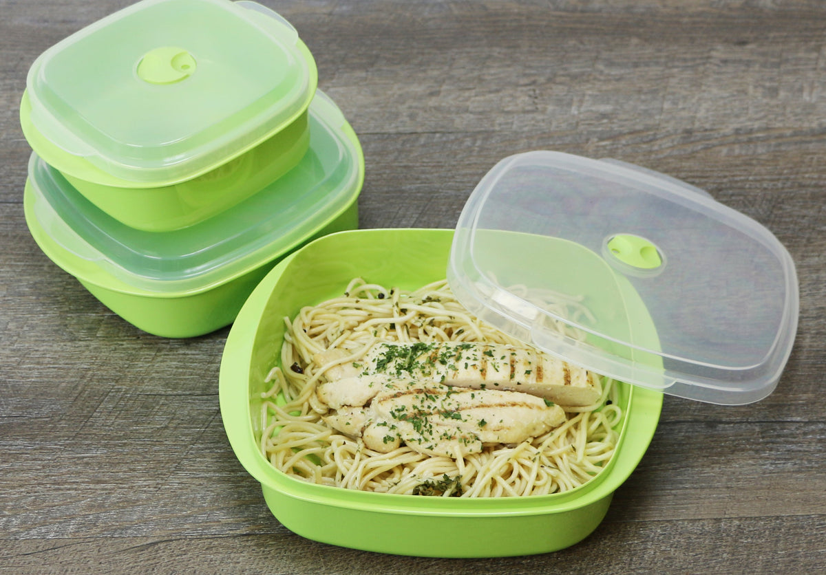 6-Piece Microwave Cookware & Storage Bowl Set, Lime