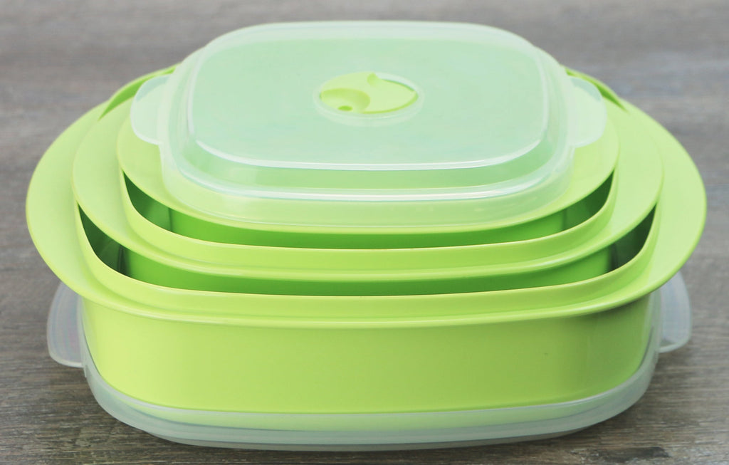 6-Piece Microwave Cookware & Storage Bowl Set, Lime