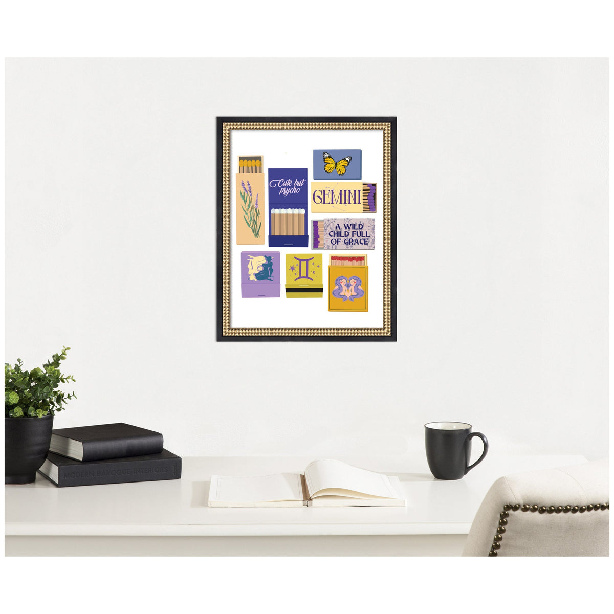 Gemini Matchbooks 14x18 FC by Megan Ryan Framed Wall Art Print