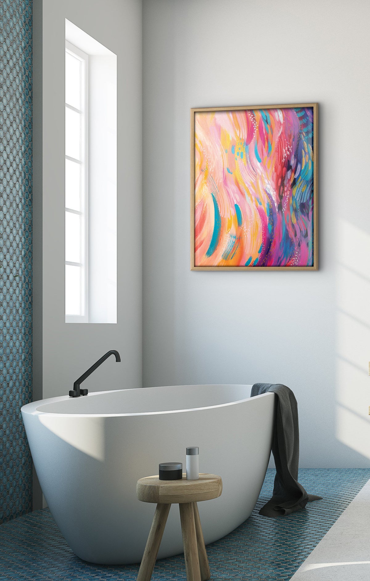 Blake BrushStrokes 90 Framed Printed Art by Jessi Raulet of Ettavee