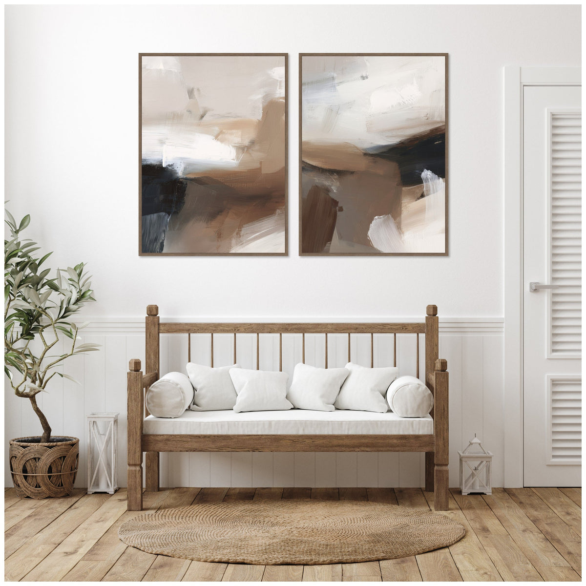 Layered Ground No. 1 & No. 2 2 Piece Framed Canvas Wall Art Set by Amy Lighthall