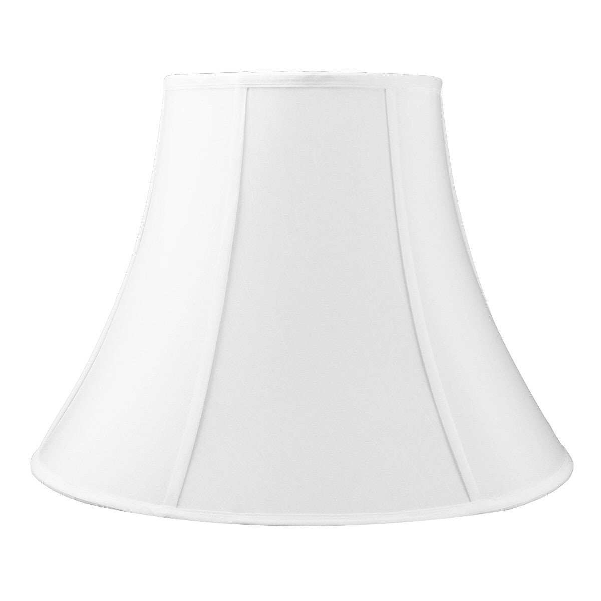 White Bell Shantung Lamp Shade - 20"W x 15" Slant Height