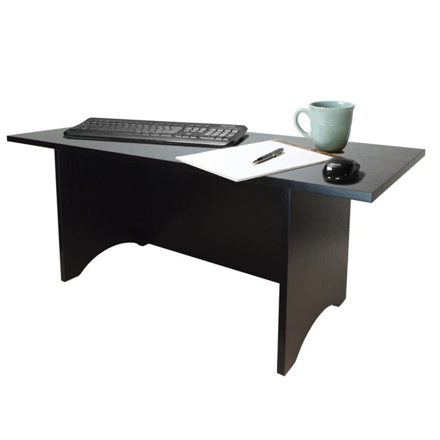 Miracle Desk Tall Portable Standing Desk Converter, Dark Red Cocoa, 15"H