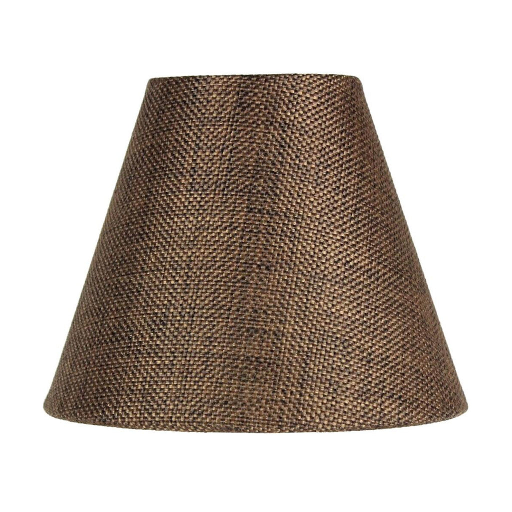 Home Concept Set of 6 Chocolate Burlap Chandelier Lamp Shade - 6"W x 5" Slant Height