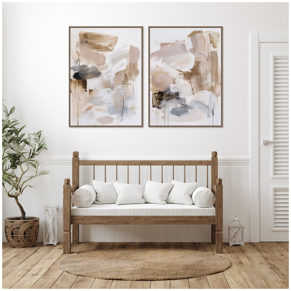 Earth Form No. 1 & No. 2 2 Piece Framed Canvas Wall Art Set by Amy Lighthall