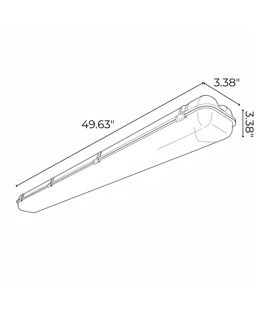 RP Lighting Linear Vapor Tight Integrated LED Light Strip, 1-Light, 50"W, 6-Pack