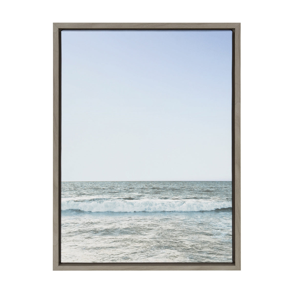Sylvie Pale Blue Sea Framed Canvas by The Creative Bunch Studio