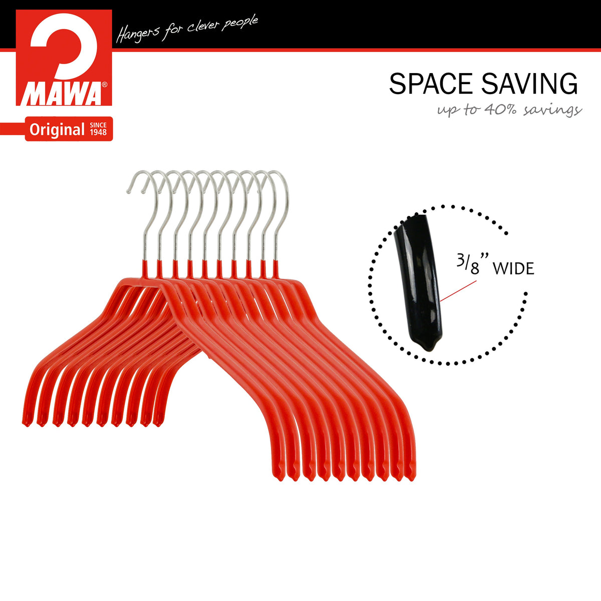 MAWA Silhouette 41-F Hanger, New Red