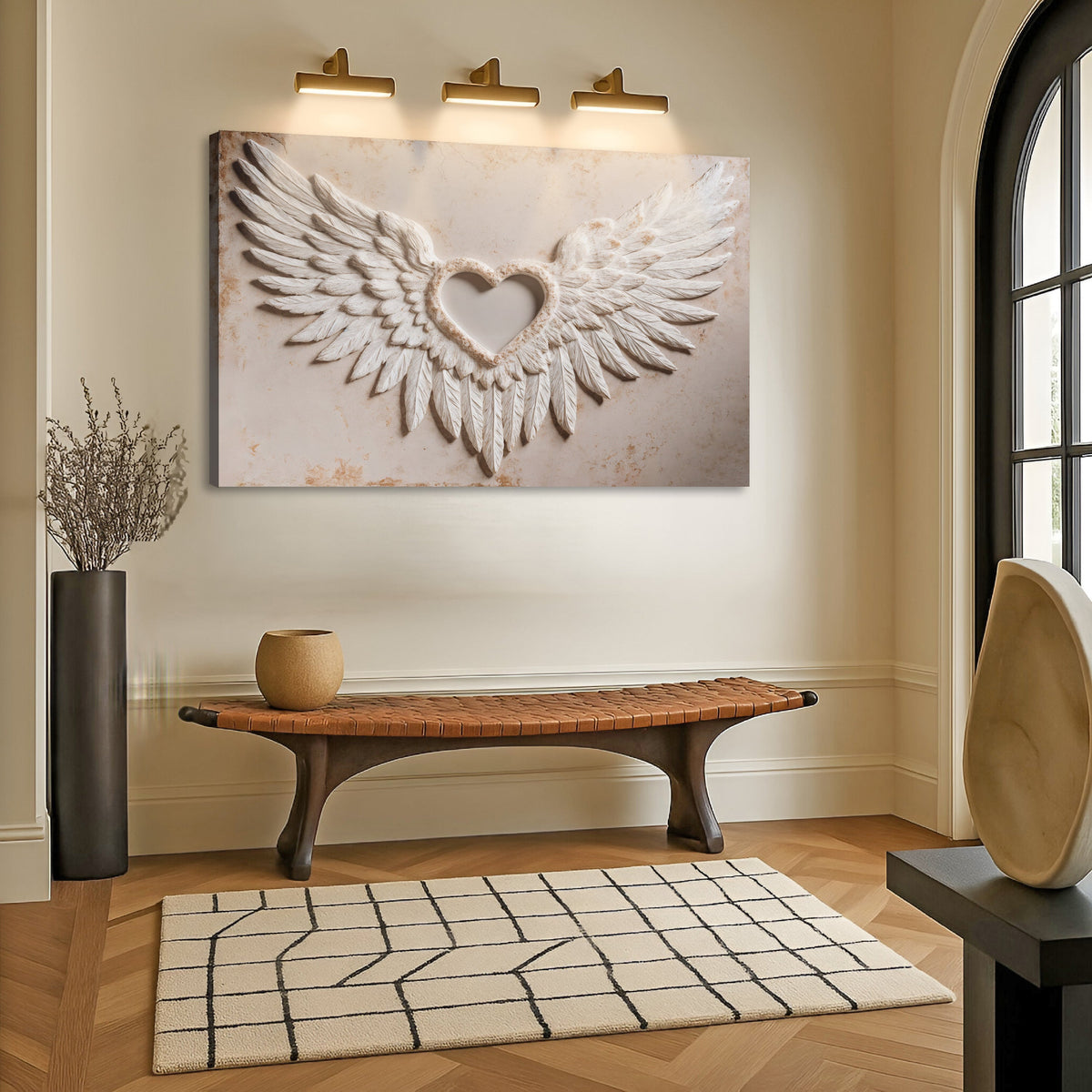 Wings of Love Abstract Canvas Wall Art II