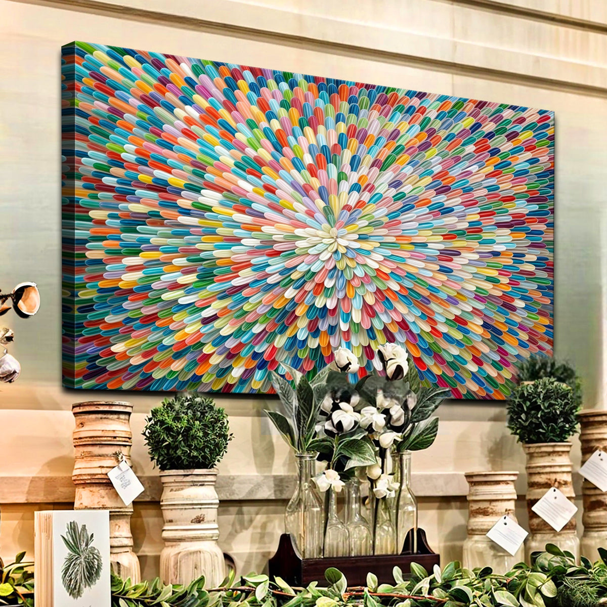 Radiant Bloom Abstract Canvas Wall Art