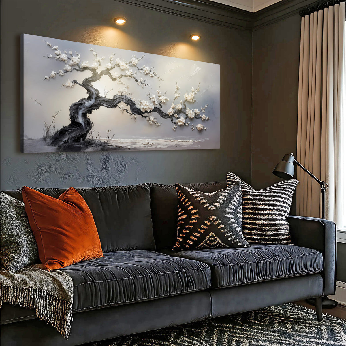 White Blossom Canvas Wall Art