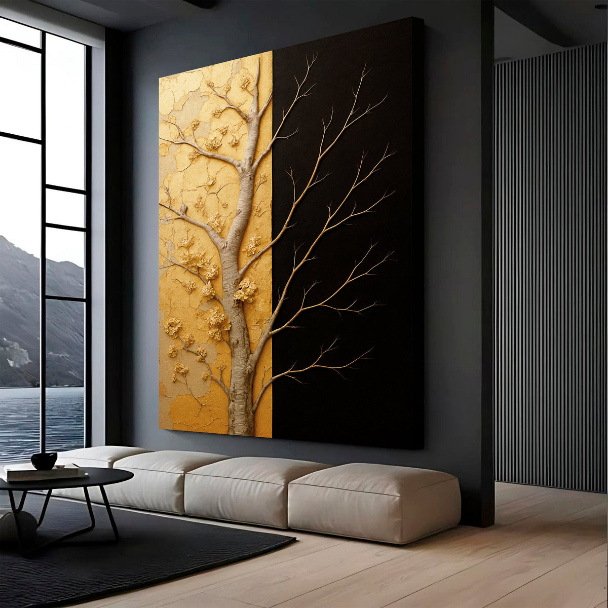 Golden Eclipse Canvas Wall Art